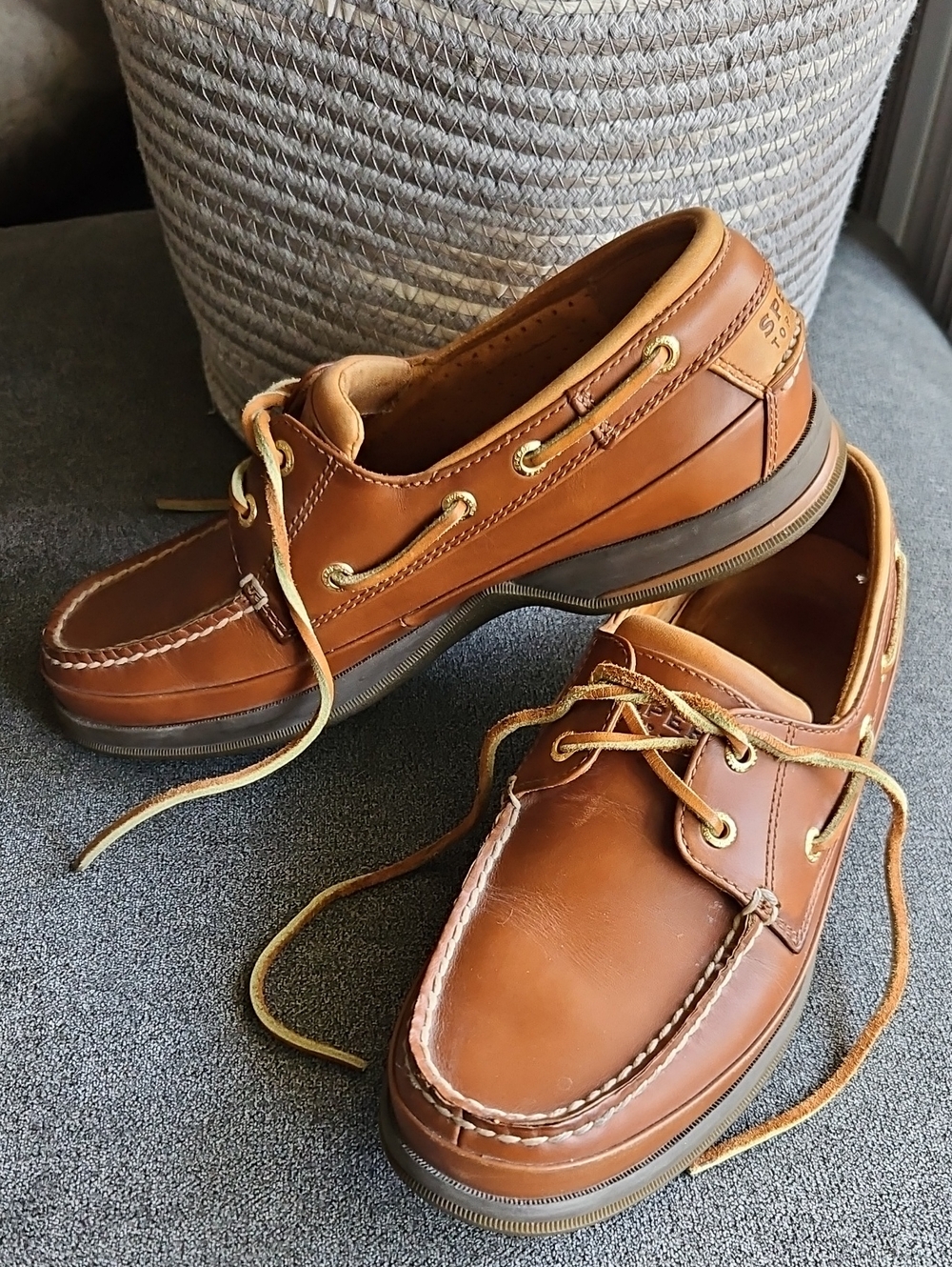 Sperry Gold Cup Vibram Boat Shoes Premium Leather Size 8M
